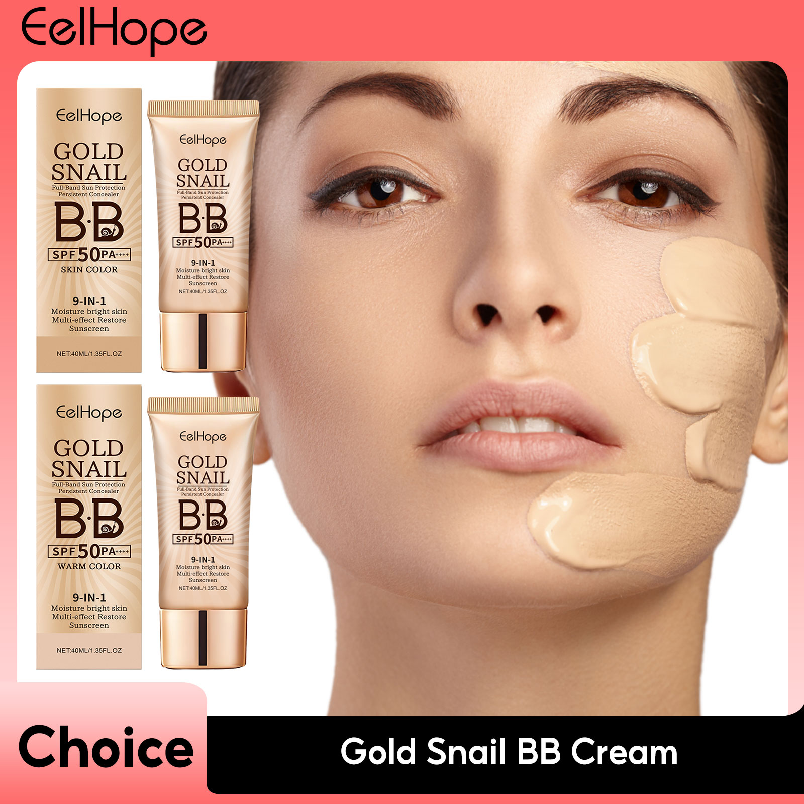 Spf 50 Sunscreen - Crema solare Lumaca dorata BB Cream