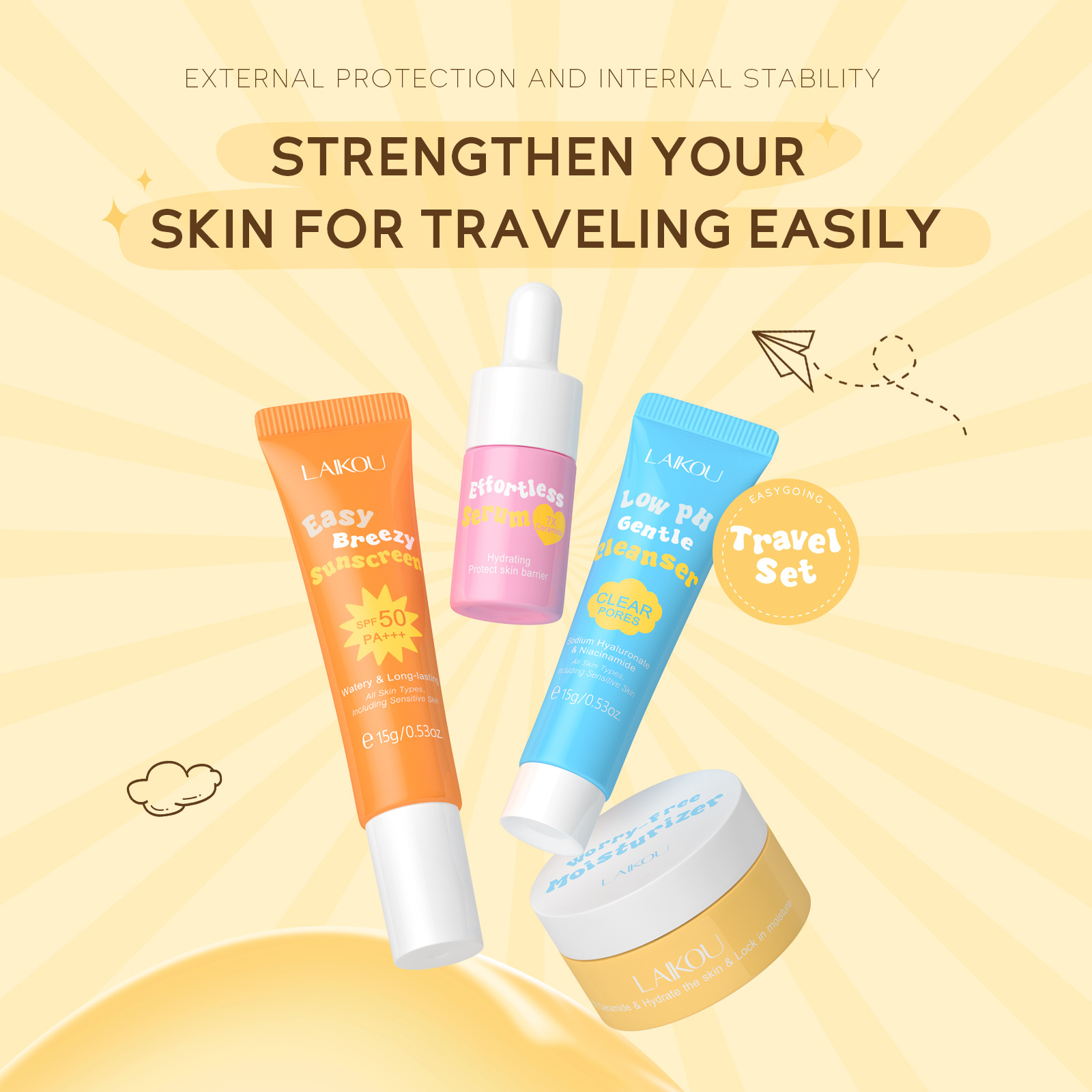 4PCS Laikou Ceramide Tuta da v - Spf 50 Sunscreen recensione e prezzo