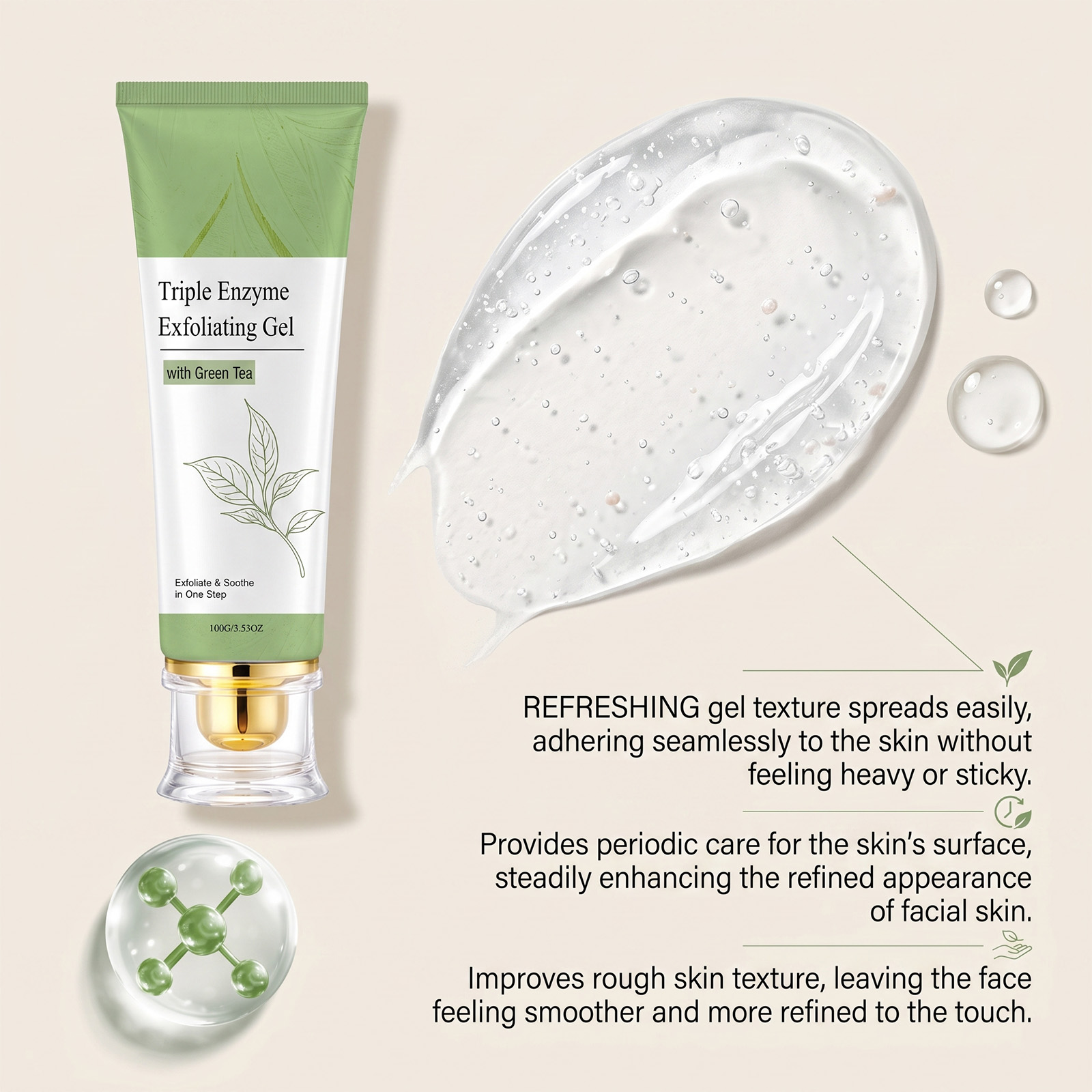 Gel Esfoliante al Tè Verde per - Peptide Neck Cream recensione e prezzo